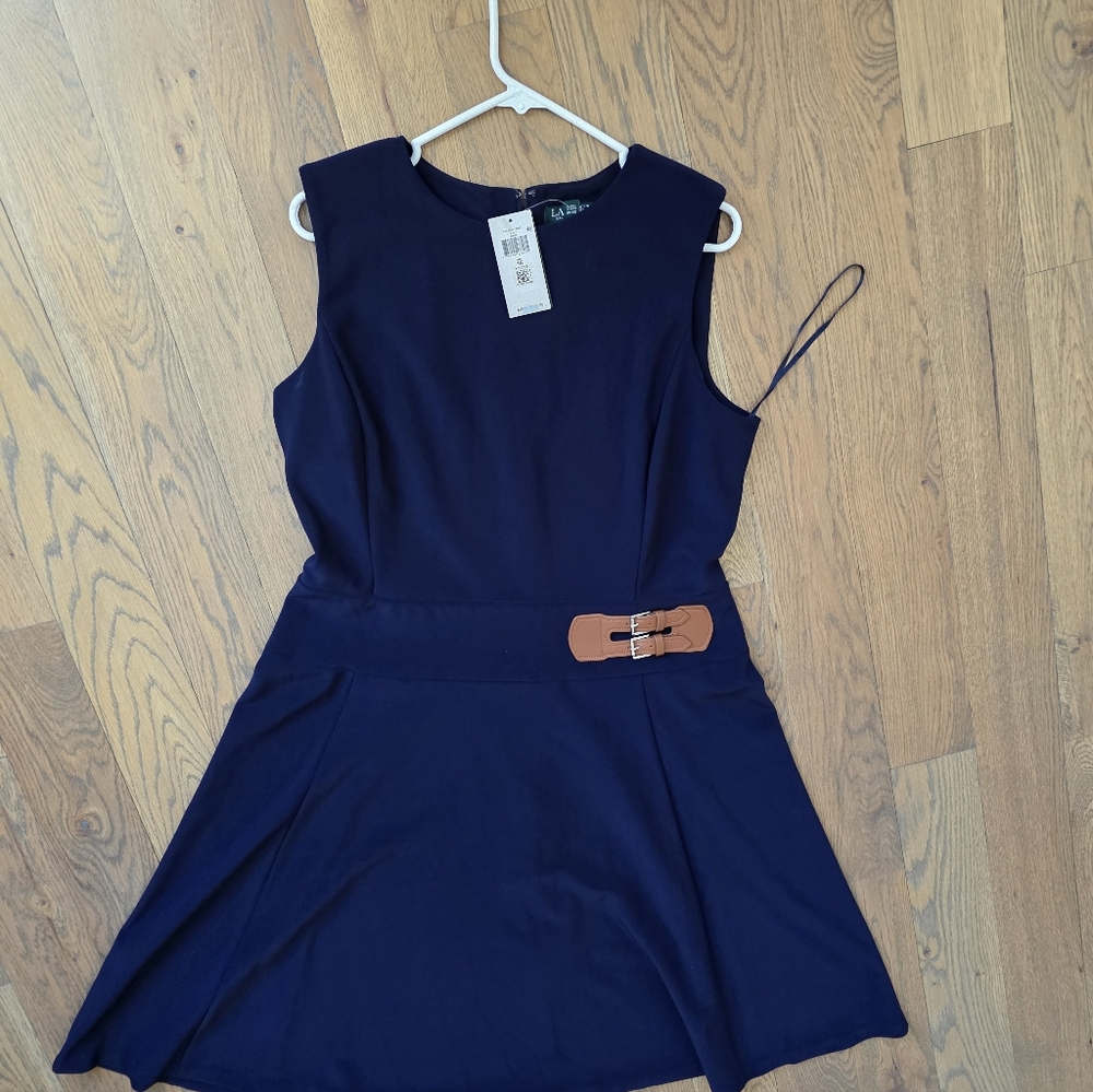 NWT Lauren Ralph Lauren Sleeveless Dress Size 16 - Picture 9 of 10